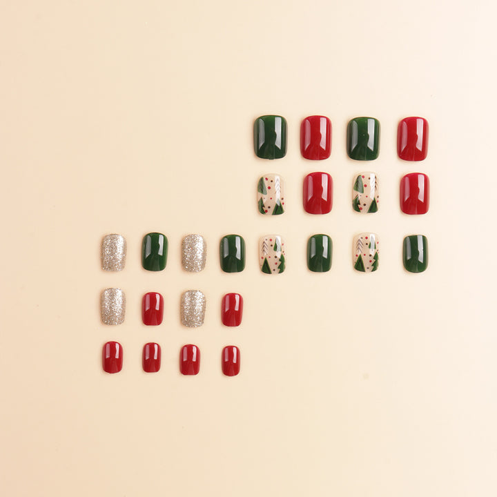 Festive Holiday-Themed Nail Art Set Stornfield