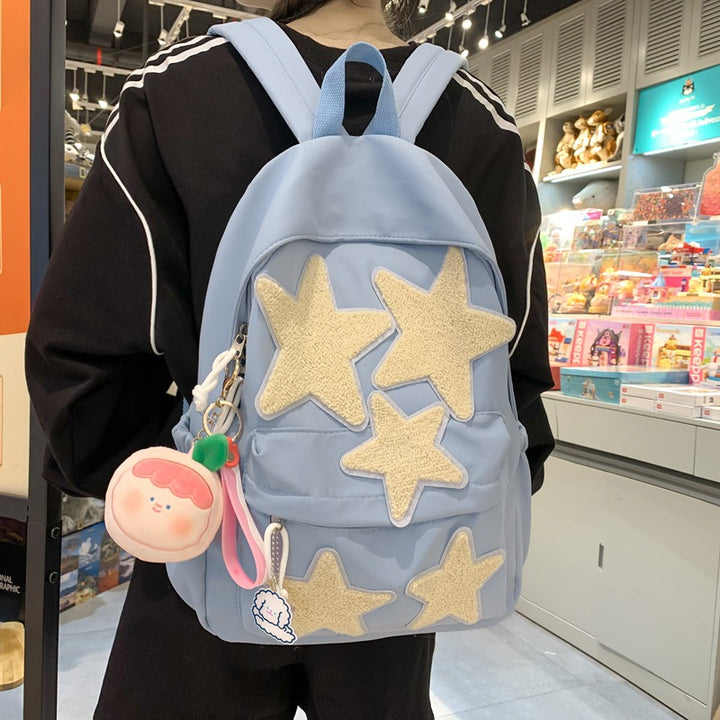 Star-Embellished Casual Backpack