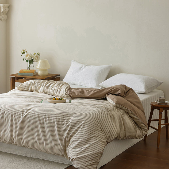 Bedding set made of high-quality cotton satin with duvet cover and pillowcases