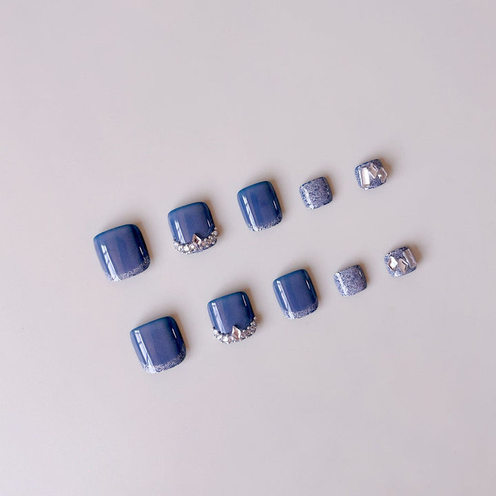 Acrylic Nail Set with Stylish 3D Accents Stornfield