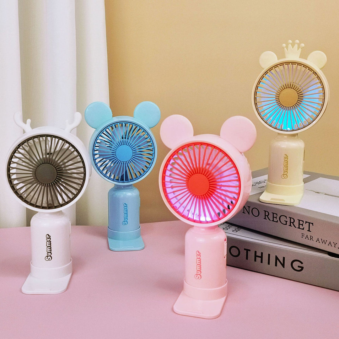 Portable Deer-Themed Handheld Cooling Fan Stornfield