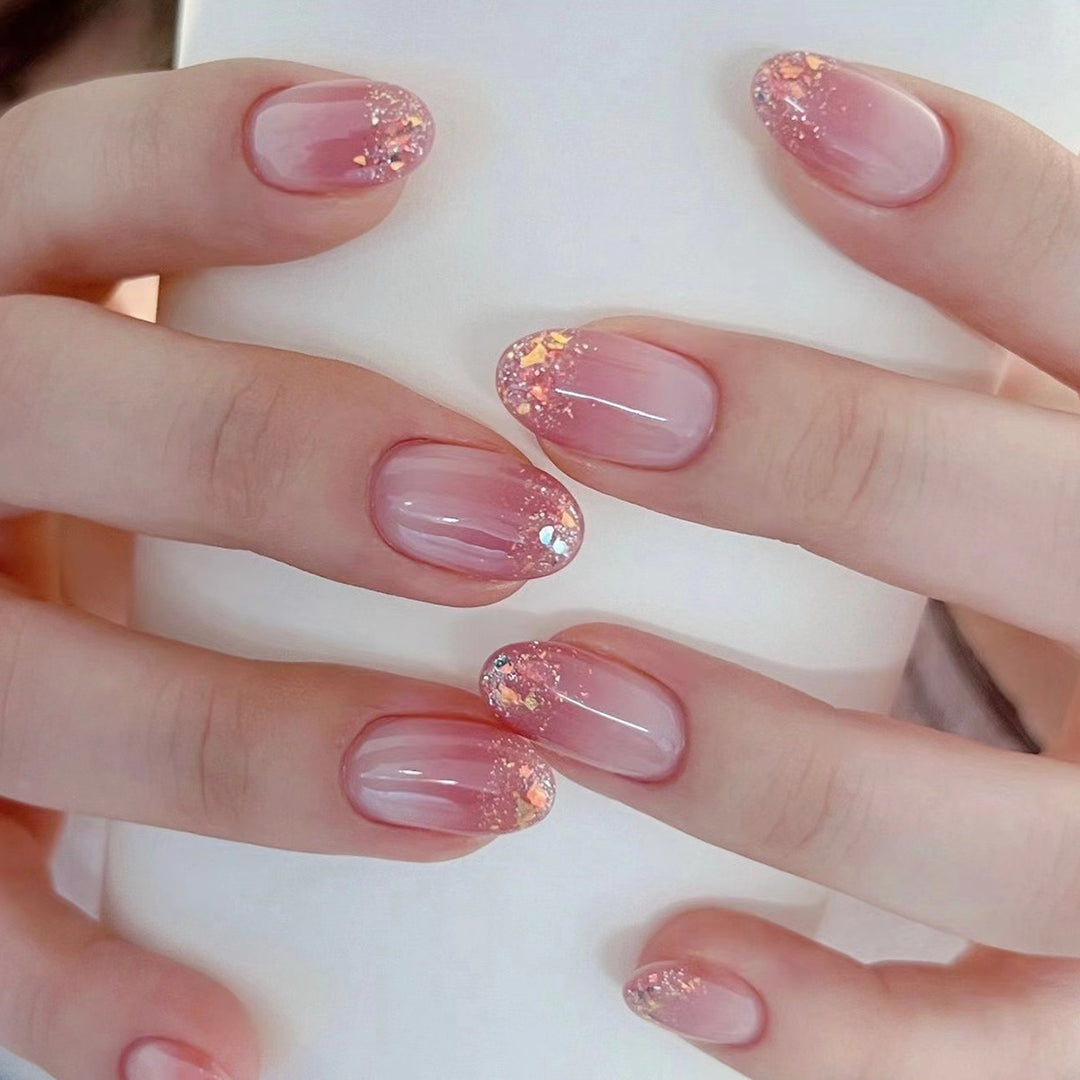 Glittering nail art with ombre effect Stornfield