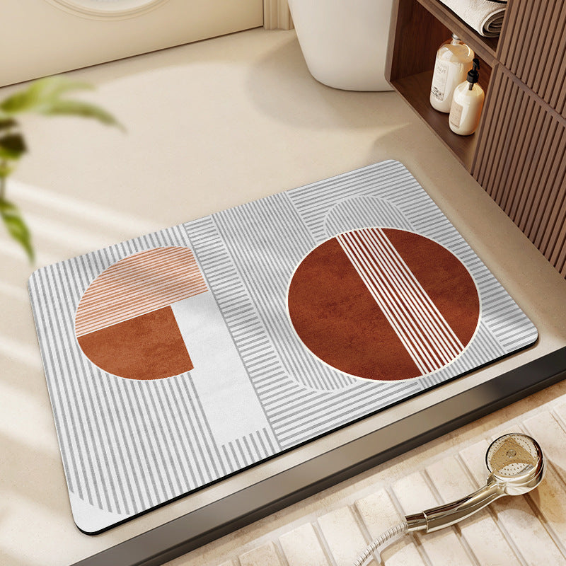 Abstract Geometric Pattern Bath Mat Stornfield