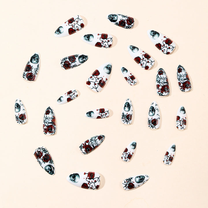 Gothic Floral Design Nail Art Extensions Stornfield