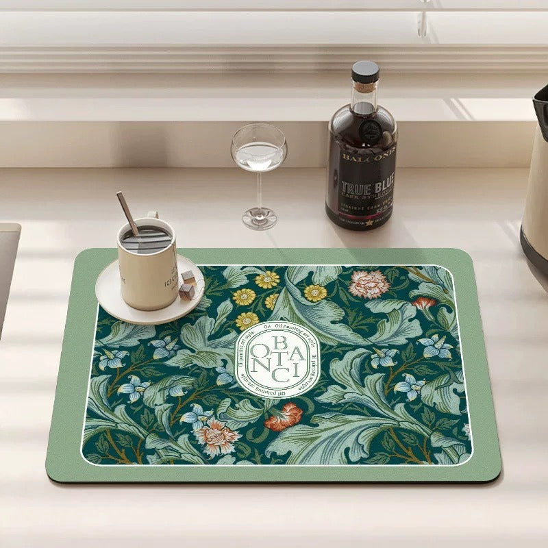 Decorative Botanical Kitchen Mat