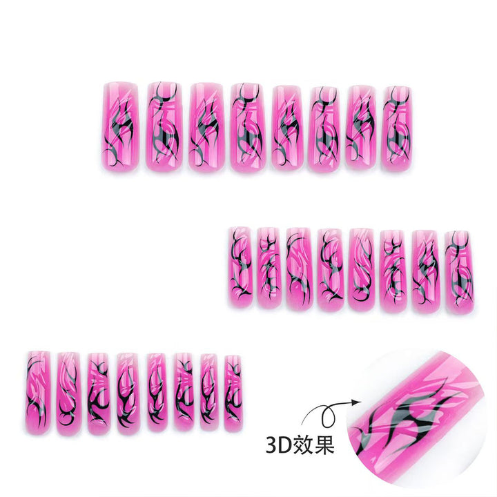 Artifical nails with floral and artistic design Stornfield