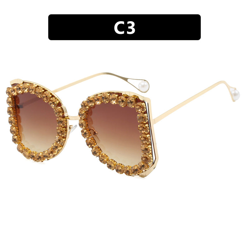 Women's extravagant cat-eye sunglasses with sparkling rhinestone frame Stornfield