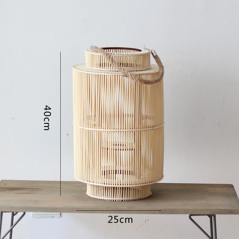 Decorative lantern made of woven material Stornfield