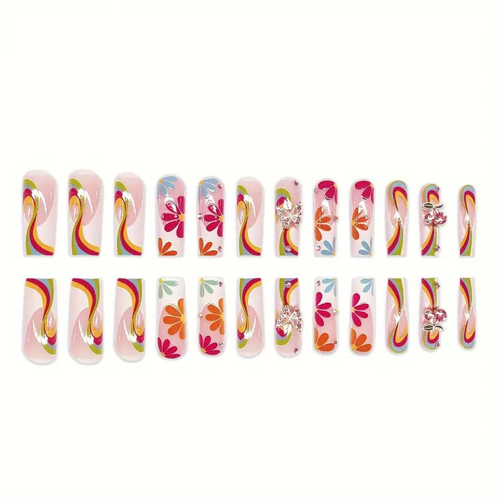 Vibrant Artistic Press-On Nail Set Stornfield