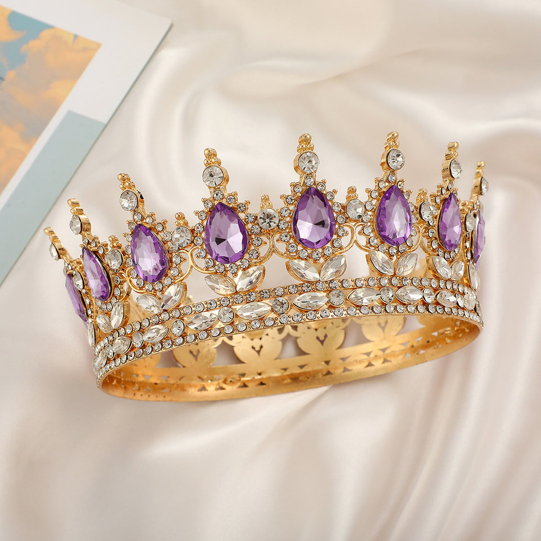 Ladies Luxurious Festive Crown with Shining Gemstones Stornfield