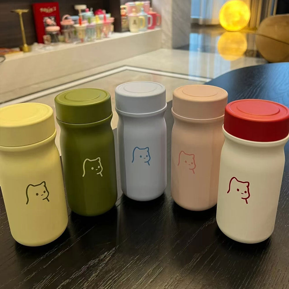 Women's insulated drinking bottle with secure flip lid and stylish animal design Stornfield