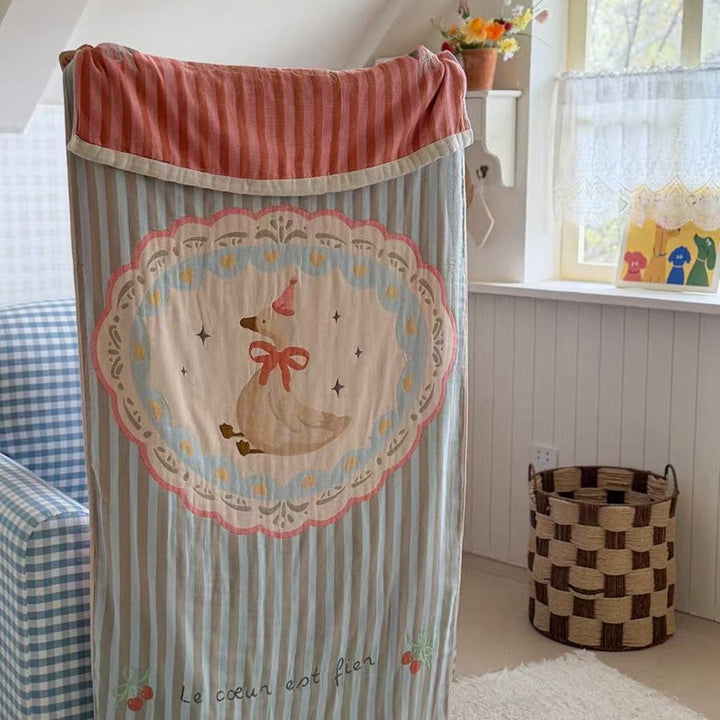 Cotton Muslin Decorative Duck Swaddle Blanket