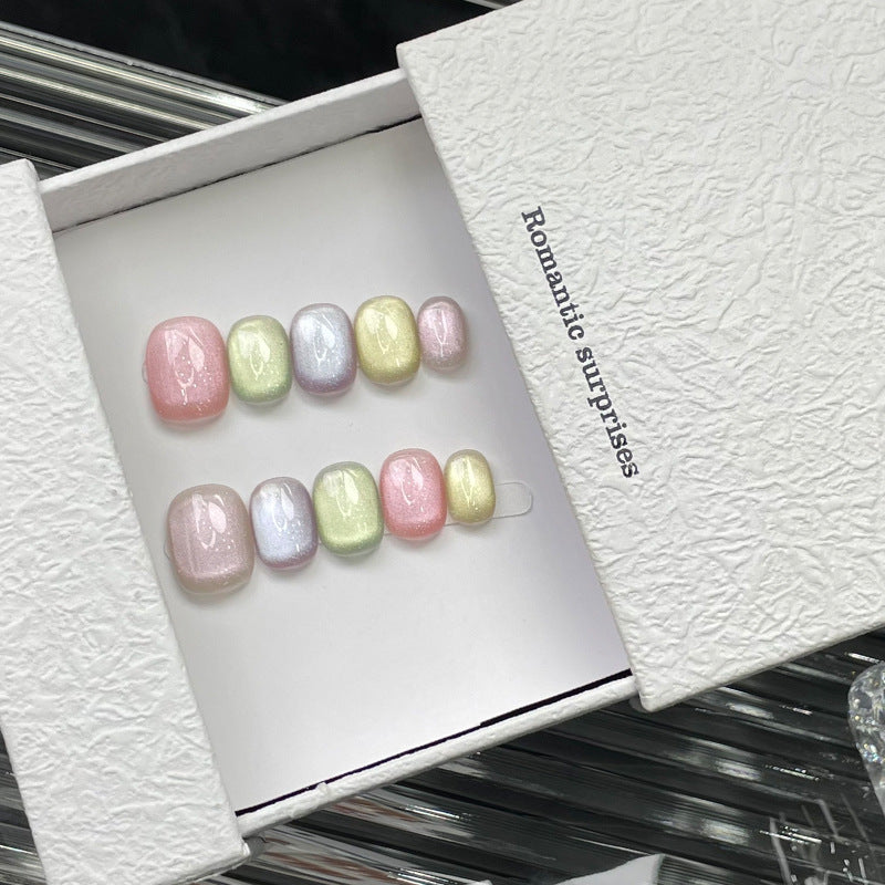Pastel Glitter Press-On Nail Set