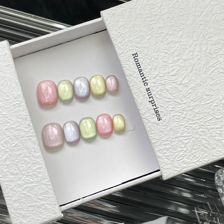 Pastel Glitter Press-On Nail Set