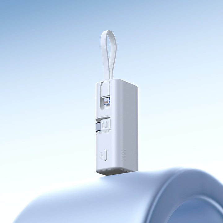 Mini Powerbank with Integrated Charging Cable and LED Display Stornfield