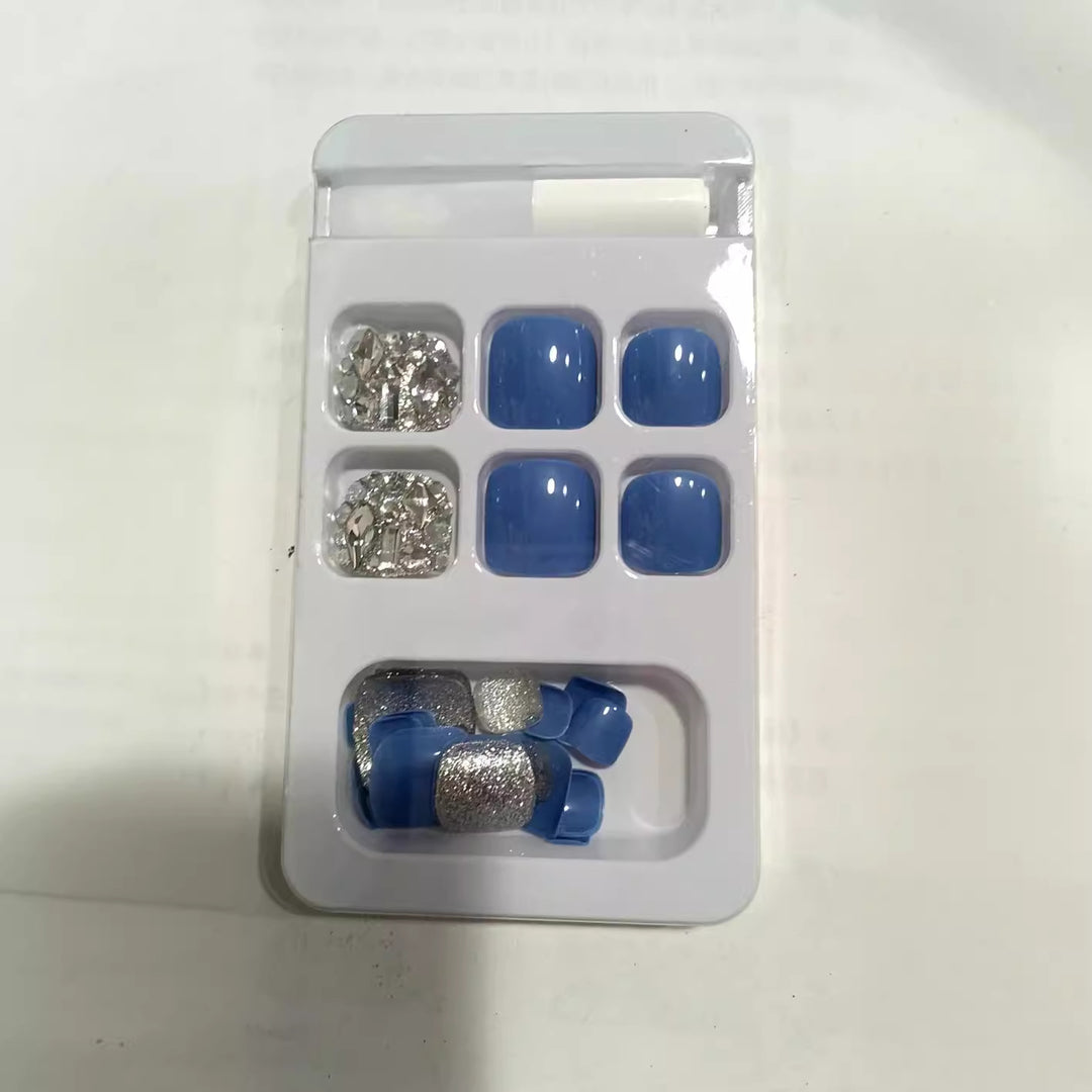 Decorative Press-On Nail Kit with Rhinestone Accents Stornfield