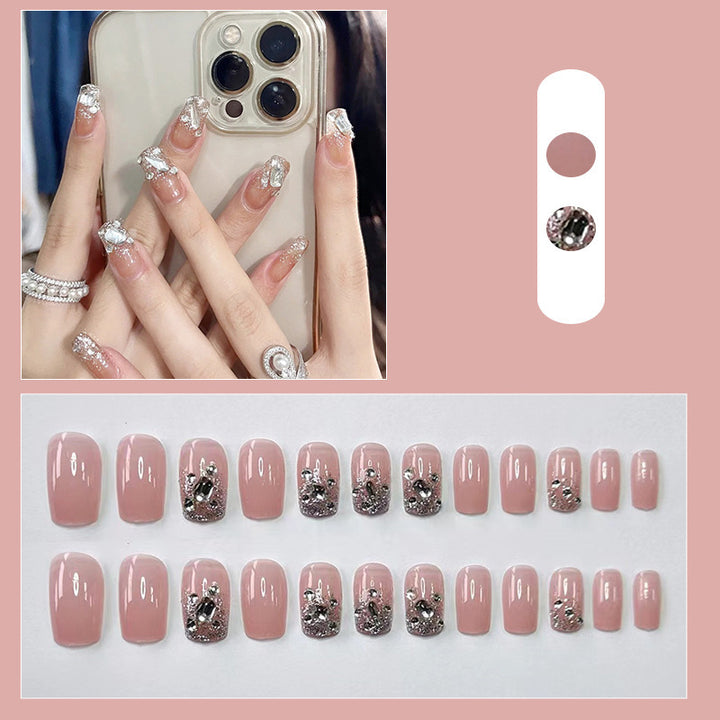Artificial nails with elegant rhinestone accents Stornfield