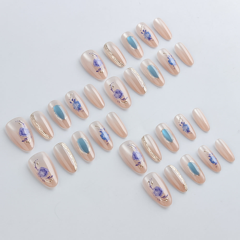Artistic Floral Press-On Nail Art Set Stornfield