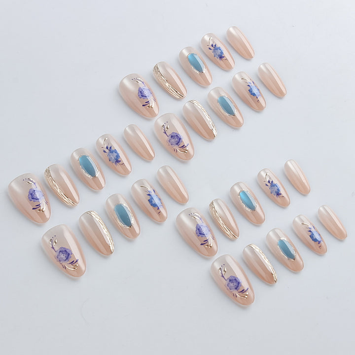Artistic Floral Press-On Nail Art Set Stornfield