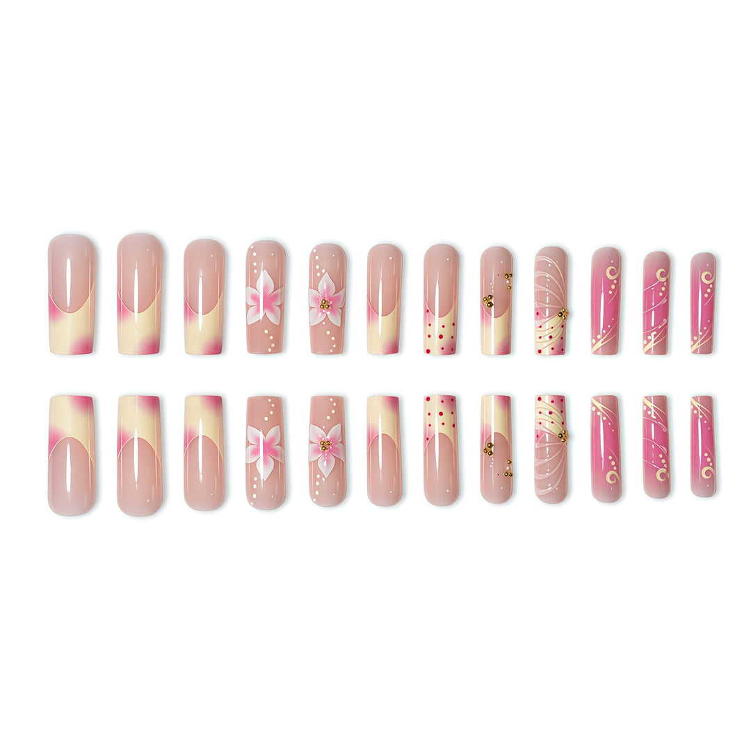 Floral Embellished Nail Extensions Stornfield