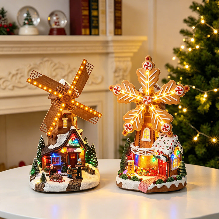 Illuminated Windmill Decor Stornfield