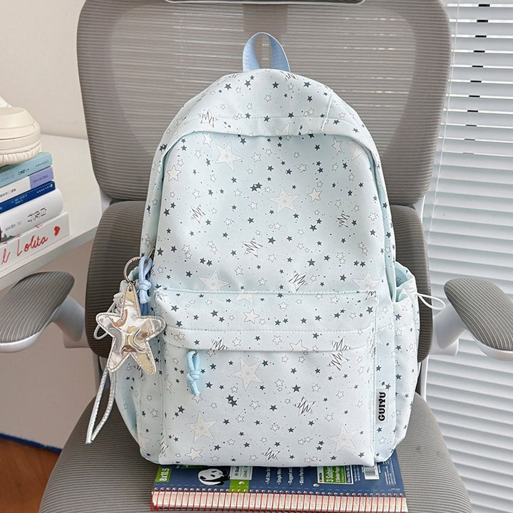 Stylish Star-Patterned School Backpack Stornfield