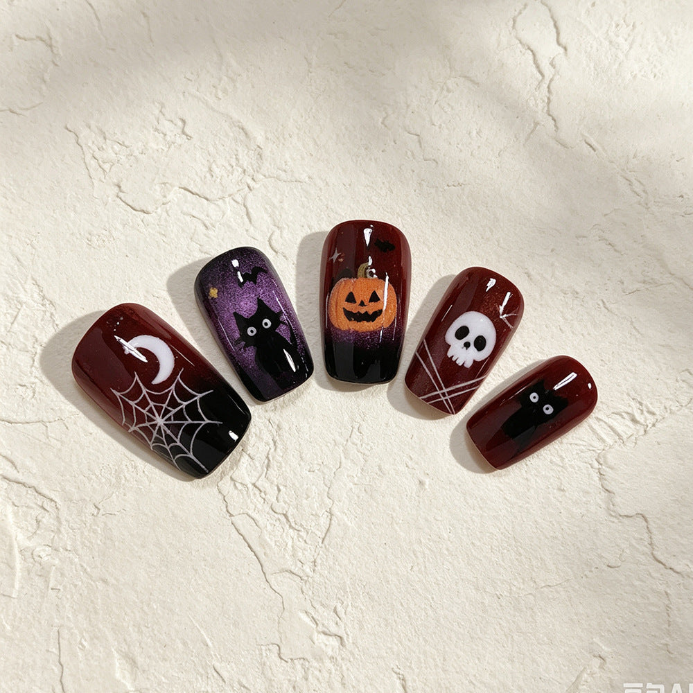 Halloween-Themed Press-On Nail Art Stornfield