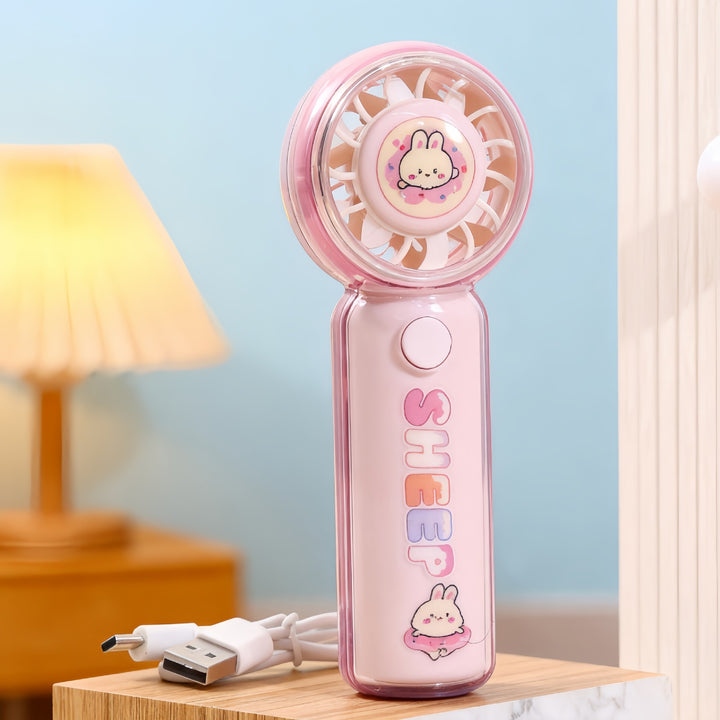 Ladies Portable Hand Fan with Cute Animal Design Stornfield