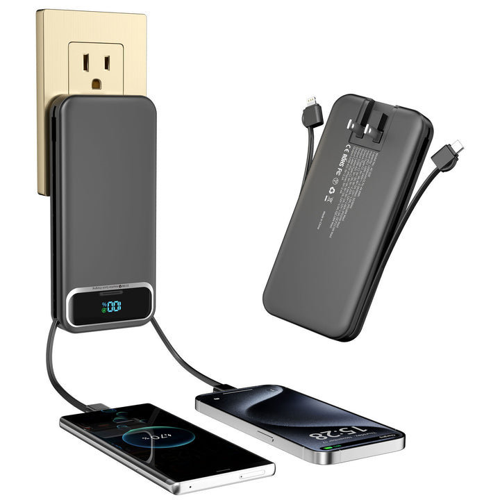 Powerbank with Integrated Charger and Lcd Display Stornfield
