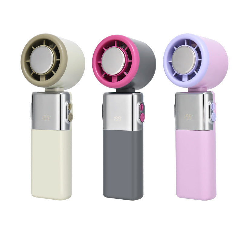Women's portable hand fan with intelligent digital display Stornfield