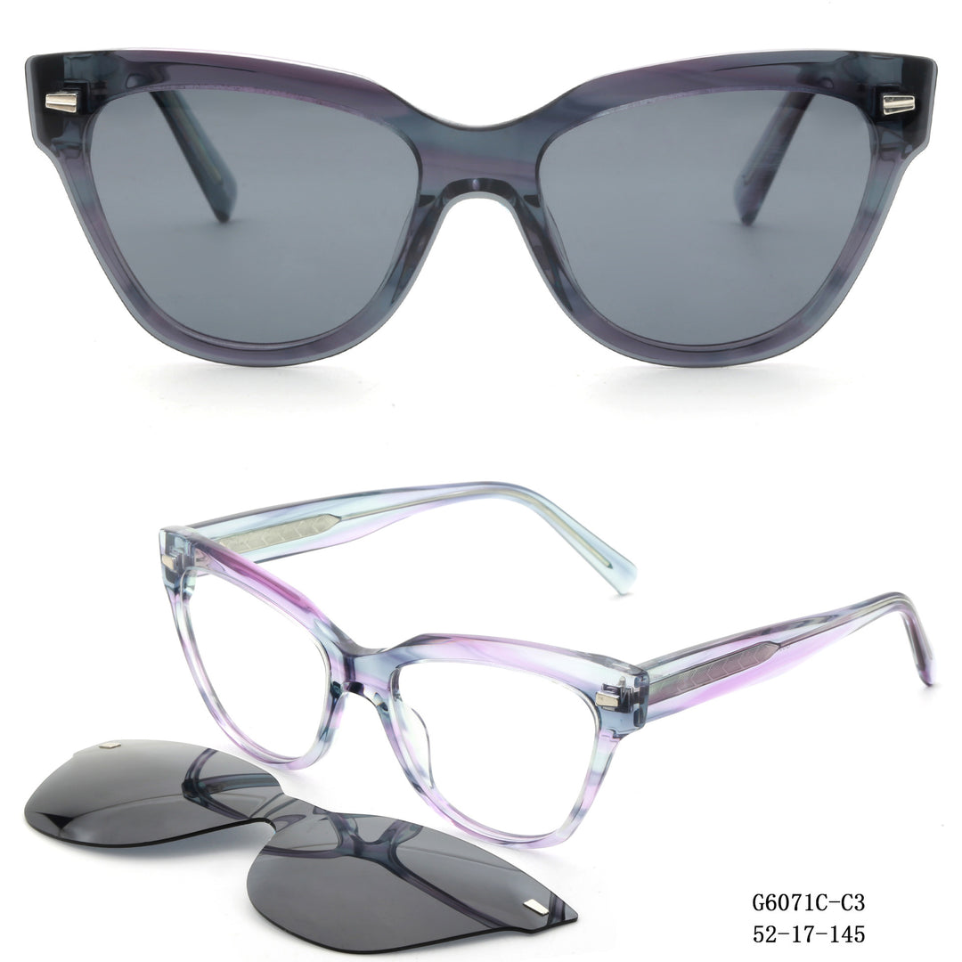 Ladies fashionable Cat-Eye sunglasses with removable lenses Stornfield