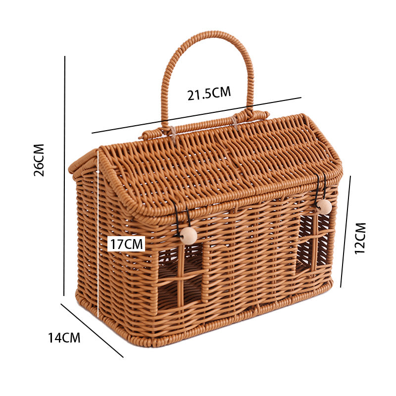 Charming Woven Storage Basket with Lid Stornfield