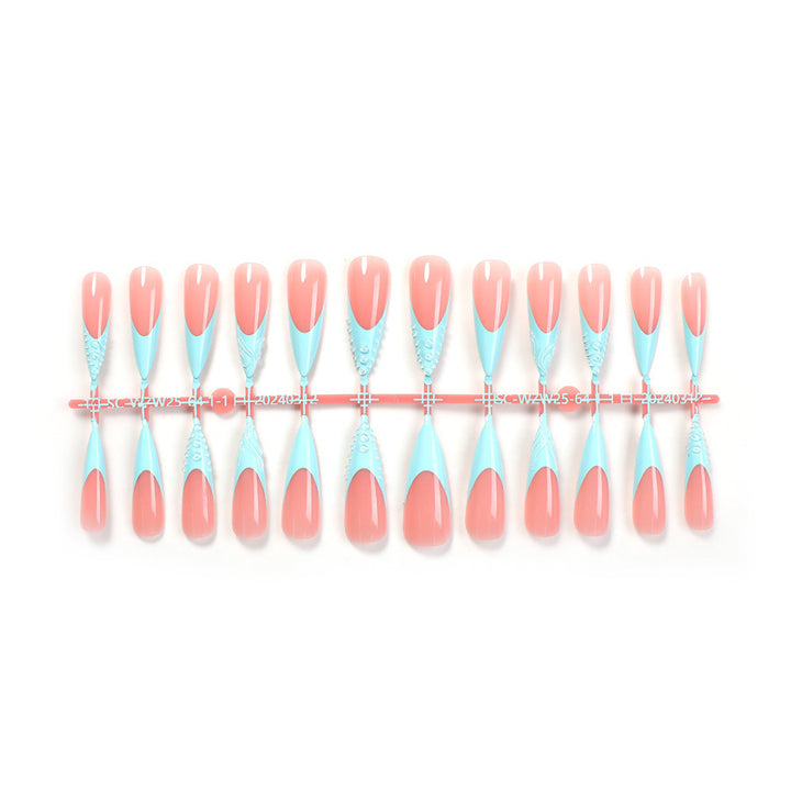 Elegant Artificial Nail Set with Glitter Accents Stornfield