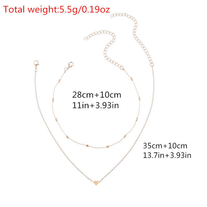 Heart-Shaped Charm Layered Necklace Stornfield