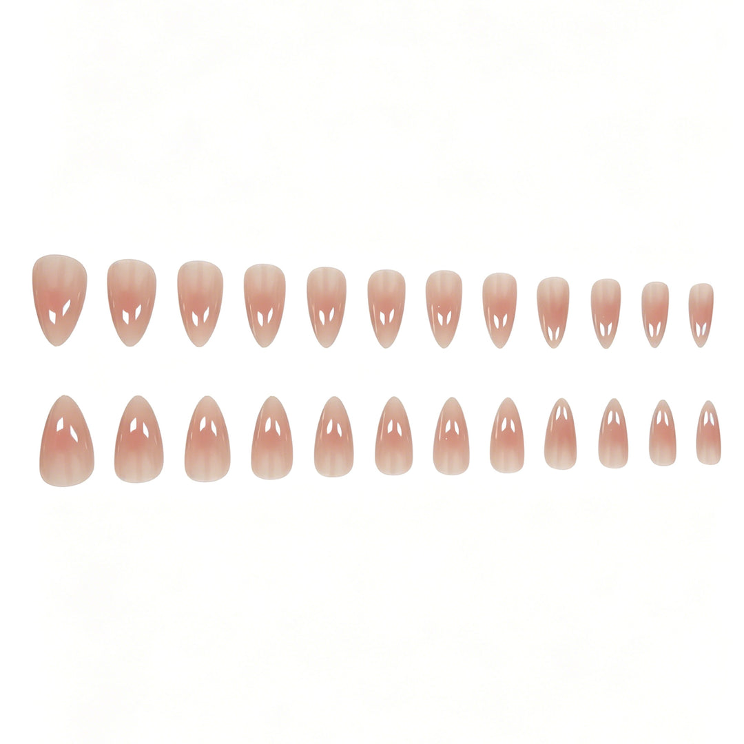 Elegant Glossy Almond-Shaped Nail Extensions Stornfield