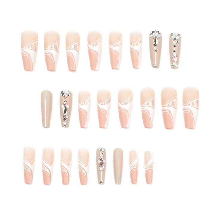 Artful nail extensions with elegant decorations Stornfield