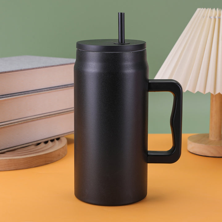 Women's reusable drinking cup with straw and ergonomic handle Stornfield