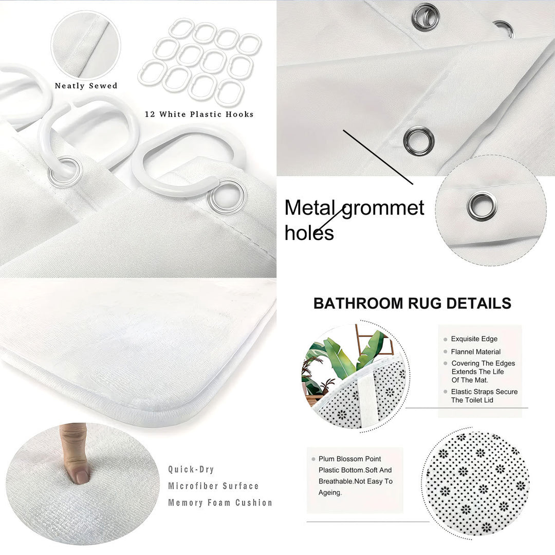 Digital Bow Pattern Bathroom Décor Set Stornfield