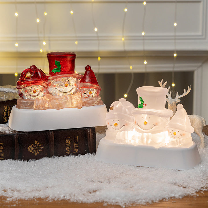 Decorative Light-Up Snowman Figurine