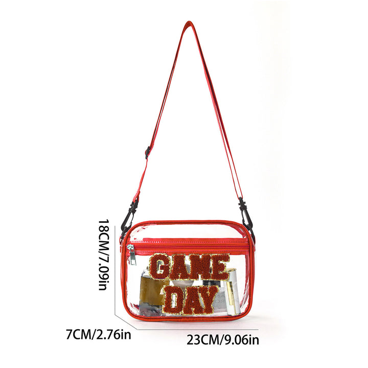 Sporty shoulder bag with transparent front Stornfield