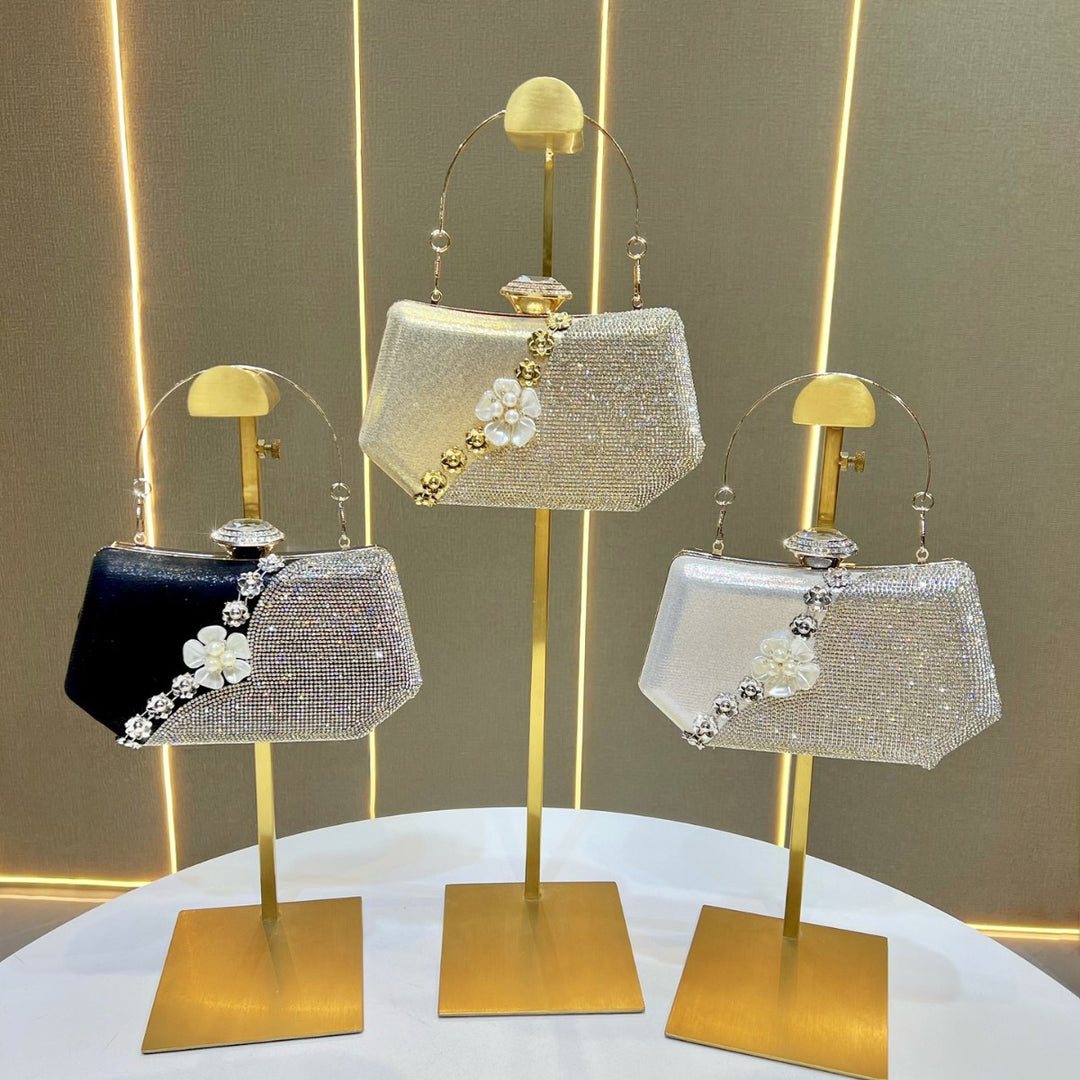 Glamorous Rhinestone-Embellished Clutch Purse