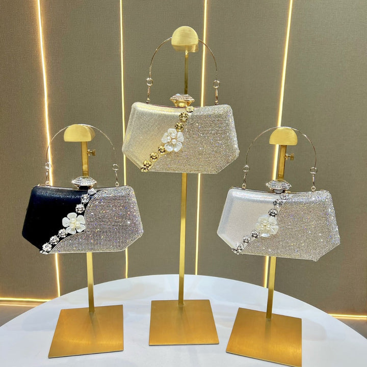 Glamorous Rhinestone-Embellished Clutch Purse