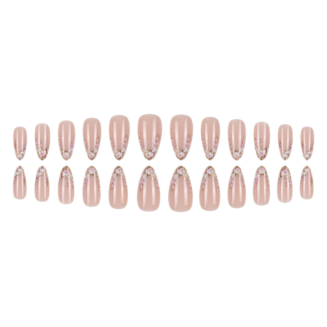 Floral-Embellished Stiletto Press-On Nails Stornfield