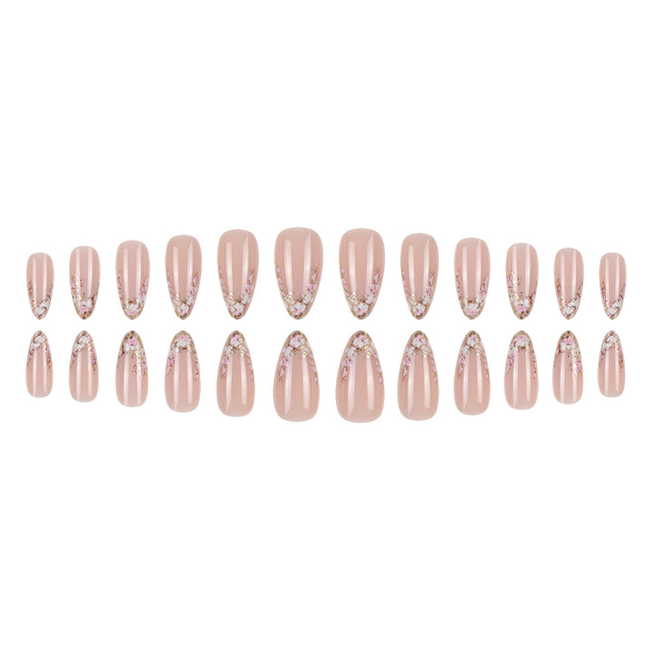 Floral-Embellished Stiletto Press-On Nails Stornfield