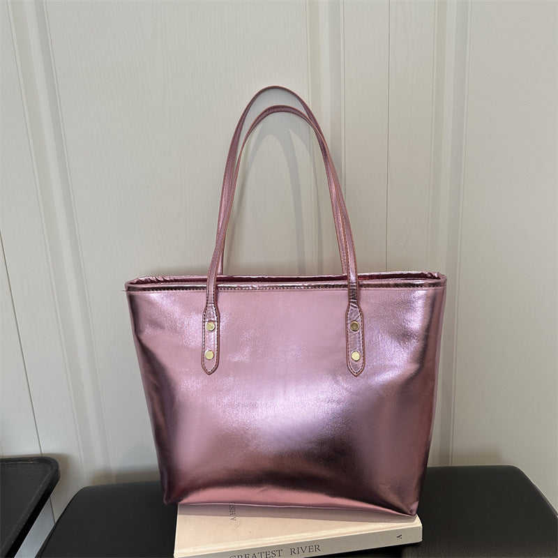 Sleek Patent Leather Tote