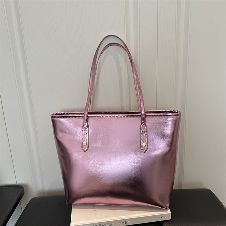Sleek Patent Leather Tote