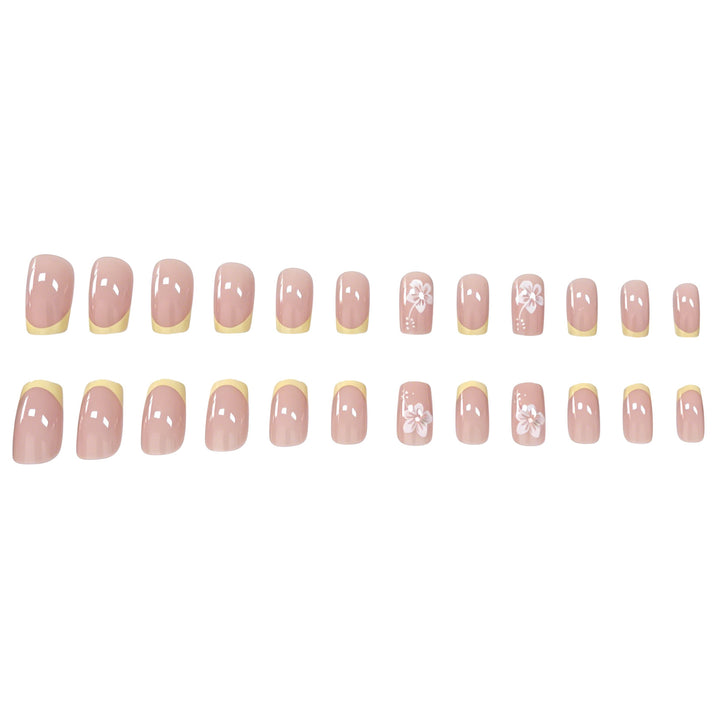 Elegant Floral French Tip Nail Art Stornfield
