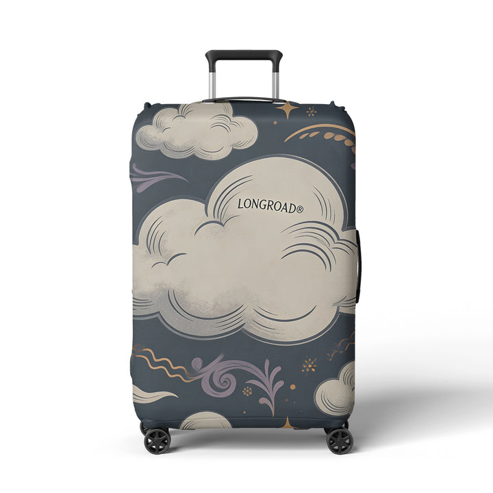 Women’s suitcase cover with floral lavender pattern Stornfield