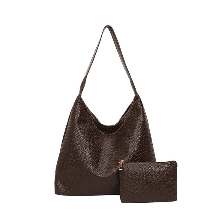 Sleek Textured Leather Hobo Handbag Stornfield