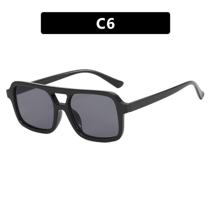 Women's modern square sunglasses with protective UV filter and transparent frame Stornfield
